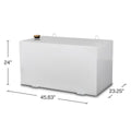 JOBOX 100 GAL RECTANGULAR STEEL TRANSFER TANK WHITE