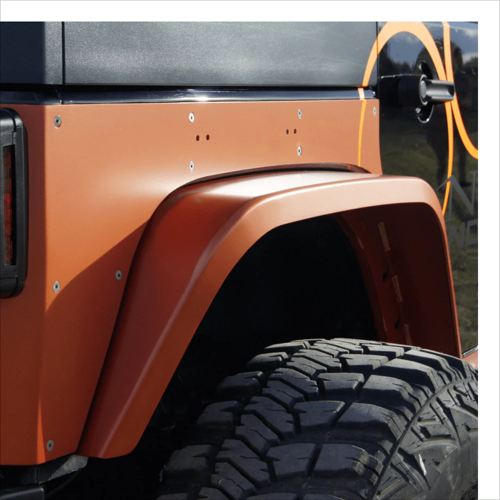~(38 lbs. 55X29X8)~ Notorious Dovetail Rear Flare - Semi Gloss Black Powder Coat