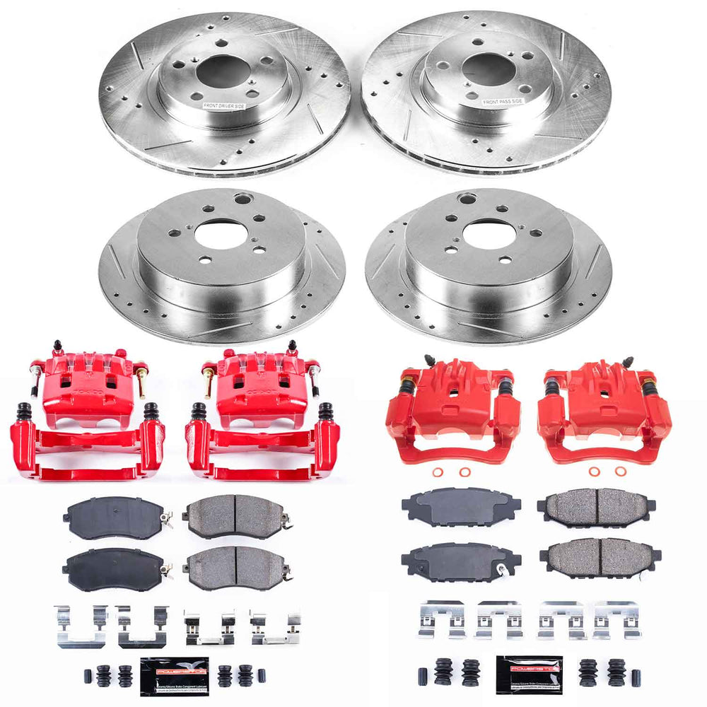Power Stop 12-16 Subaru Impreza Front & Rear Z23 Evolution Sport Brake Kit w/Calipers