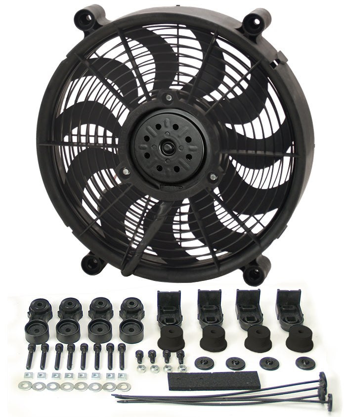 ~(8.8 lbs. 19X17X4)~ 14 in High Output RAD Fan - Premium Mounting Kit