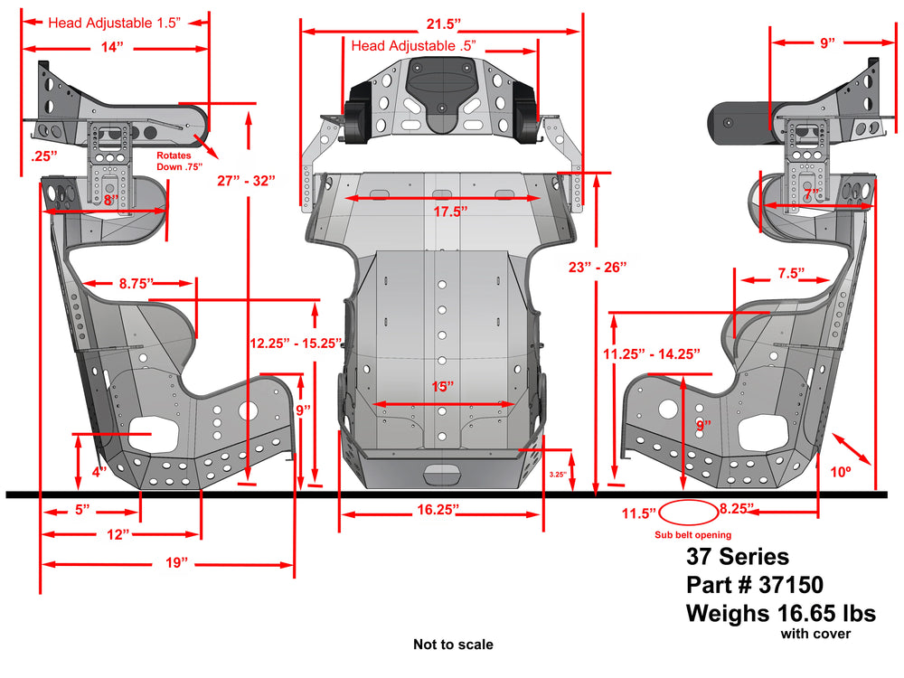 15in Seat Micro Sprint 10 Degree w/ Cover
