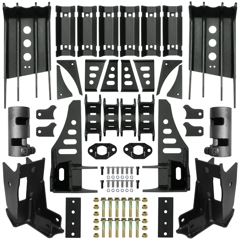 0718 JEEP WRANGLER JK/JKU BLACK ECOATED FRONT AND REAR SHOCK MOUNTING BRACKETS