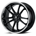 ABL23 24X9 5X4.5 G-BLK CHR LIP 32MM
