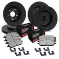 R1 eLINE Series Brake Rotors - D/S - Black - Perf Off-Road/Tow Pads - Hdw Fits Jeep Grand