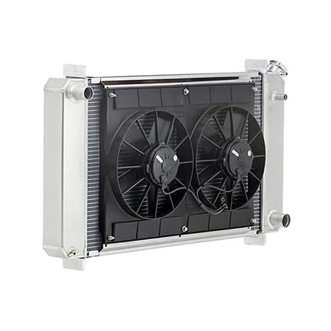 DIRECTFIT POLISHED FINISH CROSSFLOW RADIATOR FOR FORD W/STD TRANS