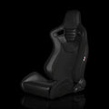 Braum Elite-S Series Sport Seats - Black Red Plaid (Red Stitching) - BRR1S-RDPF