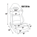 EVOLUTION RECLINER RIGHT BLACK VINYL BLUE VINYL TRIM