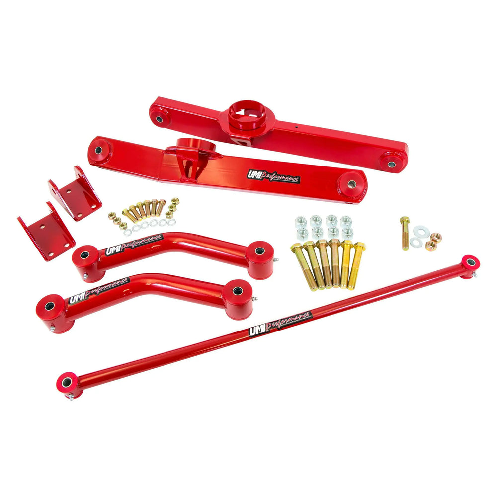 UMI Performance 59-64 GM B-Body Rear Suspension Kit 4-Link- Chevy only - Red