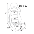 EVOLUTION SPORT RECLINER CARBON FIBER SUSPENSION RED/BLACK VINYL RIGHT