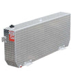 51 GALLON RECTANGLE DIAMOND PLATE ALUMINUM GASOLINE AUXILARY TANK W/FUEL PICKUP