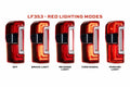 23C F250/F350/F450 SUPER DUTY XB LED TAIL LIGHTS (RED LENS/SET)
