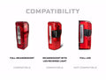 23C F250/F350/F450 SUPER DUTY XB LED TAIL LIGHTS (RED LENS/SET)