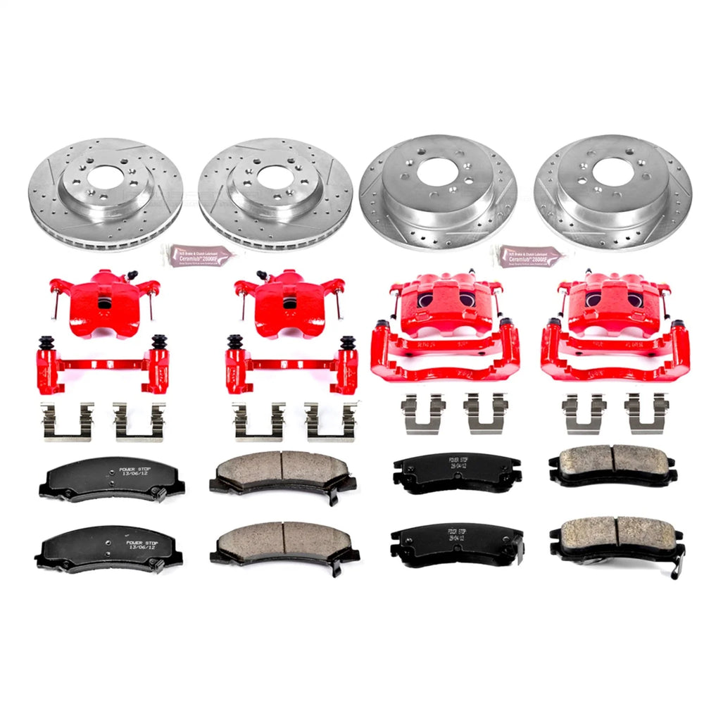 Power Stop 06-10 Chevrolet Impala Front & Rear Z23 Evolution Sport Brake Kit w/Calipers