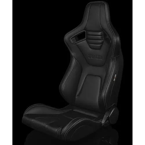Braum Elite-X Series Sport Seats - Navy Denim (Orange Stitching) - BRR1X-NDOS