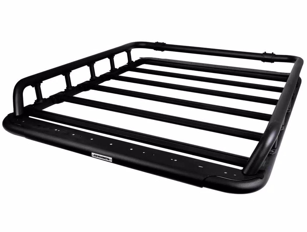 SRM500 65IN FLAT PLATFORM ROOF RACK WITH TRI RAIL KIT TEXTED BLACK
