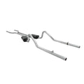 American Thunder Crossmember-Back Exhaust System 1968-1970 Mopar B-Bodies With V8 Engine, 2.5 Inch Stainless Steel Aggressive To Moderate Sound Flowmaster