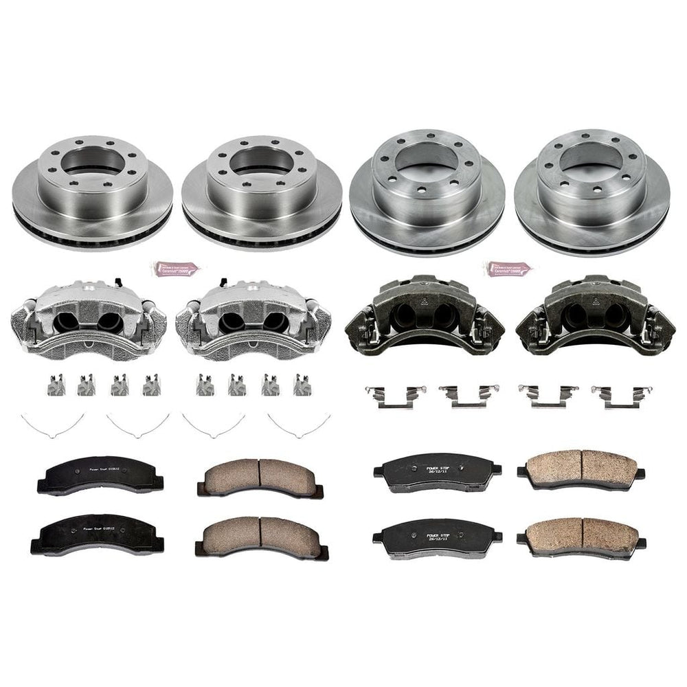 Power Stop 00-05 Ford Excursion Autospecialty Kit w/ Calipers - Front and Rear
