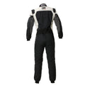 OMP FIRST EVO OVERALL my2025 FIA 8856-2018/SFI BLACK / WHITE SZ 42