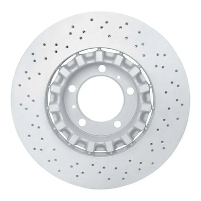 R1 Concepts Hi-Carbon Alloy GEOMET Coated Rotor - Drilled Fits Porsche 911