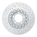 R1 Concepts Hi-Carbon Alloy GEOMET Coated Rotor - Drilled Fits Porsche 911