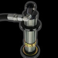 2.5IN X 12IN CO REMRES 90 HOSE