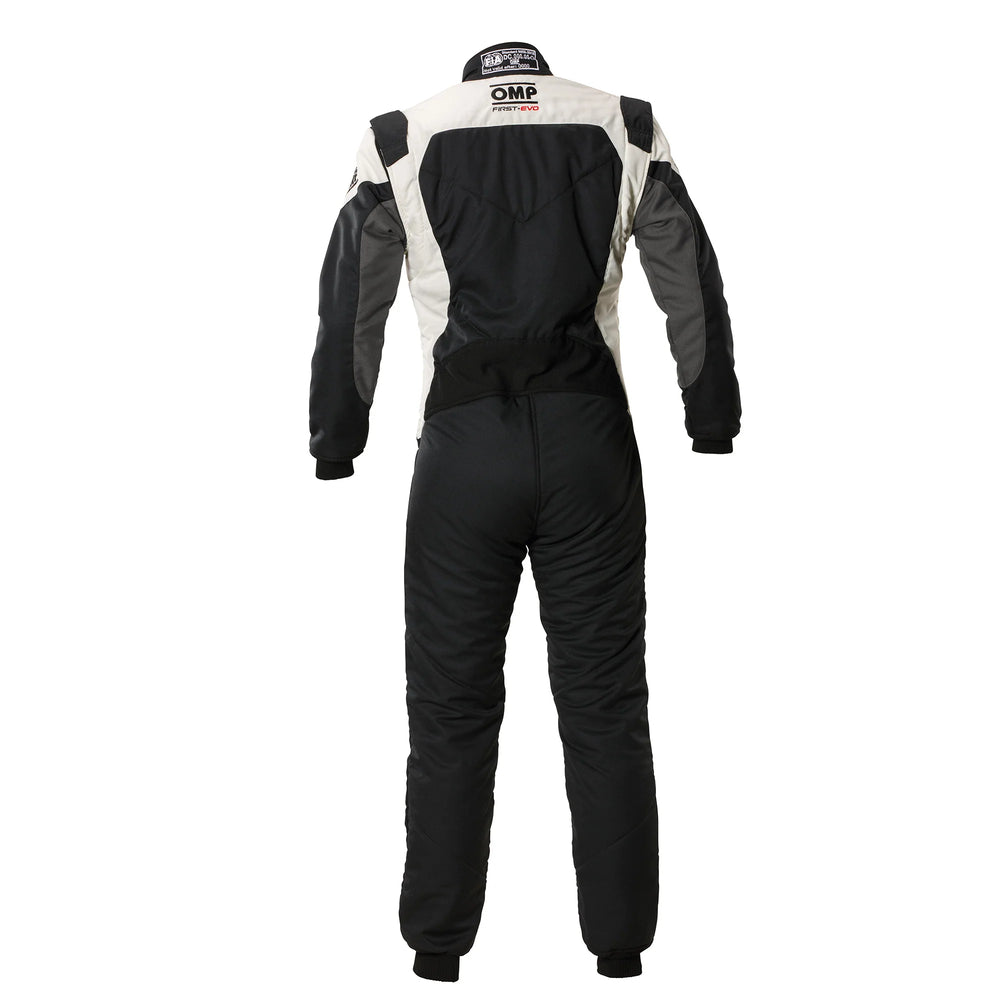 OMP FIRST EVO OVERALL my2025 FIA 8856-2018/SFI GRAY / BLACK SZ 50