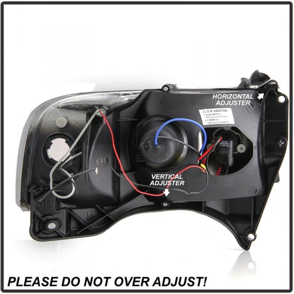 1820 F150 HALOGEN MODELS ONLY FULL LED HEADLIGHTS WITH LED LIGHT BAR BLACK