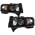 1820 F150 HALOGEN MODELS ONLY FULL LED HEADLIGHTS WITH LED LIGHT BAR BLACK