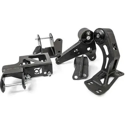 92-95 Civic 94-01 Integra Polished Aluminum Conversion Mount Kit K Series Manual 400-500HP 85A Grey Innovative Mounts