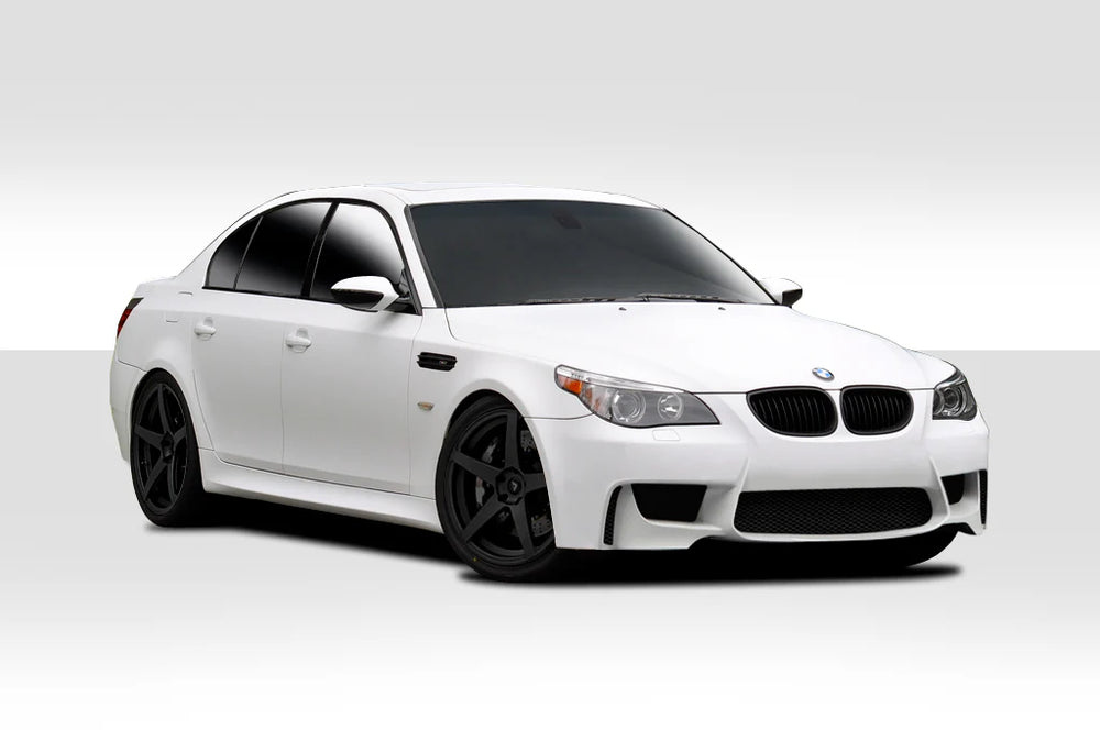 2004-2010 BMW 5 Series 4DR E60 Duraflex 1M Look Body Kit - 4 Piece - Includes 1M Look Front Bumper Cover (109300) M5 Look Side Skirt Rocker Panels (104422) M5 Look Rear Bumper Cover (104421)