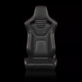 Braum Elite-X Series Sport Seats - British Tan Leatherette (Black Stitching) - BRR1X-BTBS