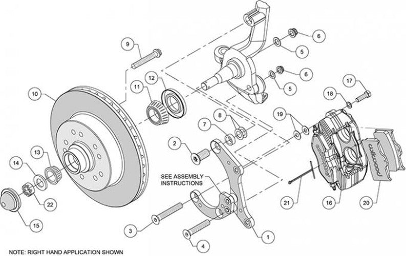 Wilwood Forged Dynalite Front Kit 11.5in 65-66 Chevrolet Impala w/ Factory Drum Spindle-Req 220-7699