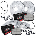 R1 19-25 Cadillac Escalade ESV Front & Rear Drill/Slot Carbon Coated Rotor Set w/Off-Road/Tow Pads