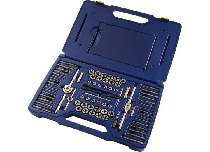 117PC MACHINE SCREW/FRACTIONAL/METRIC TAP + HEX DIE SET + DELUXE DRILL BIT SET