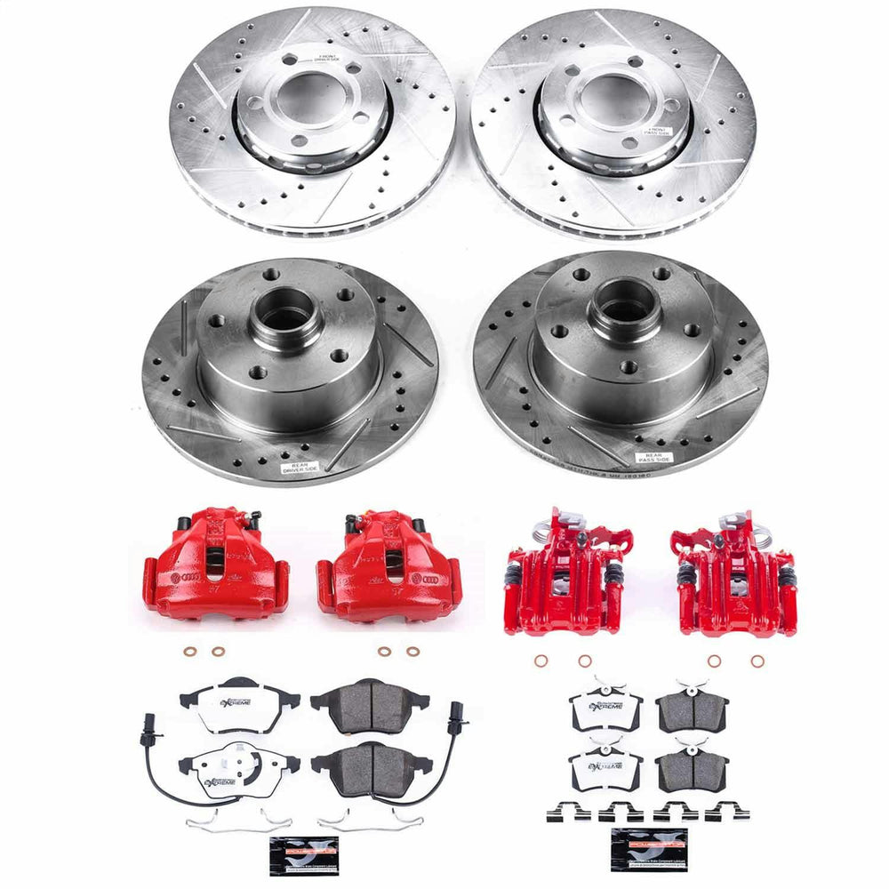 Power Stop 99-01 Audi A4 Front & Rear Z23 Evolution Sport Brake Kit w/Calipers