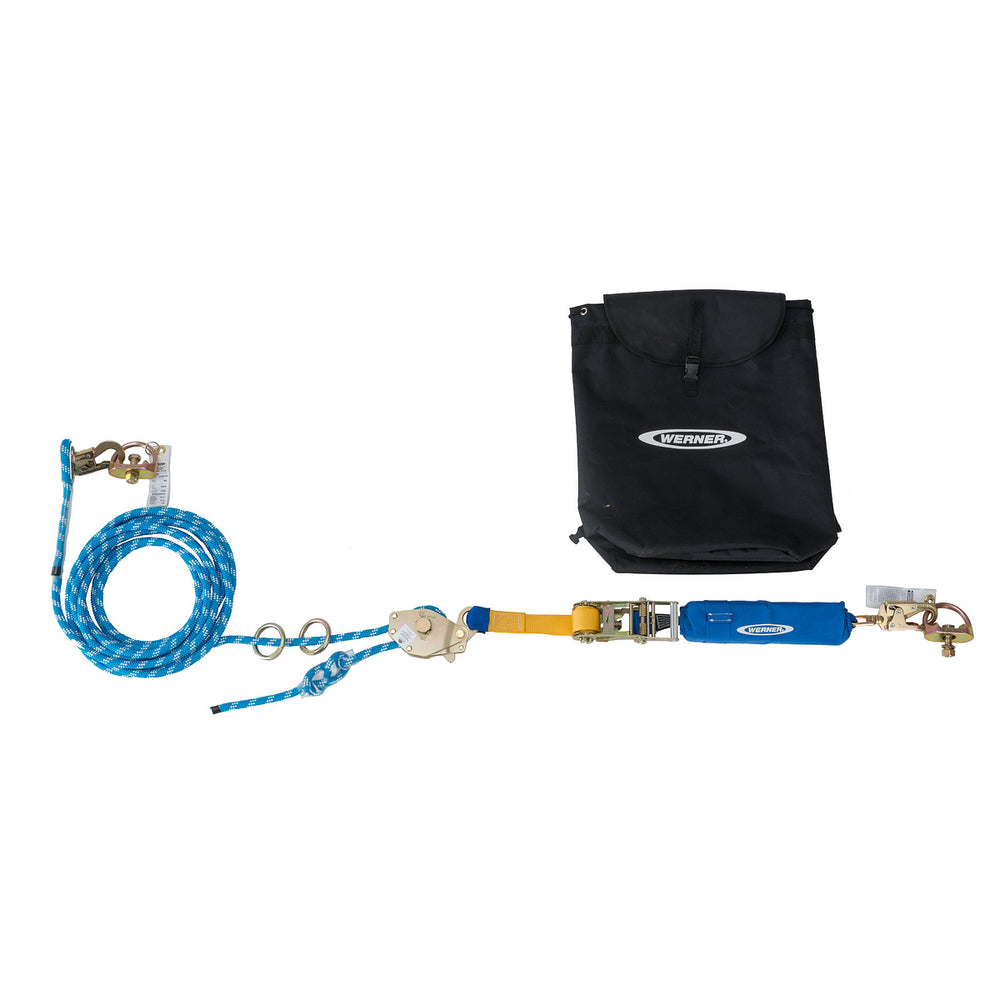 30FT 2MAN ROPE HLL W/ DBOLT & RATCHET BLACK BLUE YELLOW