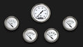 WHITE HOT 2 5/8IN SS 5 GAUGE SET-GM