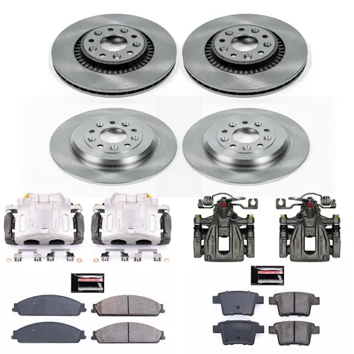 Power Stop 08-09 Ford Taurus X Autospecialty Kit w/ Calipers - Front and Rear