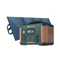 PORTABLE POWER ALL IN ONE SOLAR GENERATOR KIT INCLUDES POWERS TATION AND 100W SOLAR PANEL