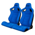 Braum Elite Series Sport Seats - Blue Cloth (Black Stitching) - BRR1-UFBS