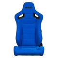 Braum Elite Series Sport Seats - Blue Cloth (Black Stitching) - BRR1-UFBS