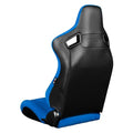 Braum Elite Series Sport Seats - Blue Cloth (Black Stitching) - BRR1-UFBS