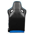 Braum Elite Series Sport Seats - Blue Cloth (Black Stitching) - BRR1-UFBS