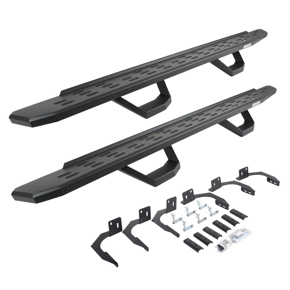 0910 RAM 1500/1114 1500 RB30 RUNNING BOARDS KIT W/2X STEPS TEXTURED BLACK