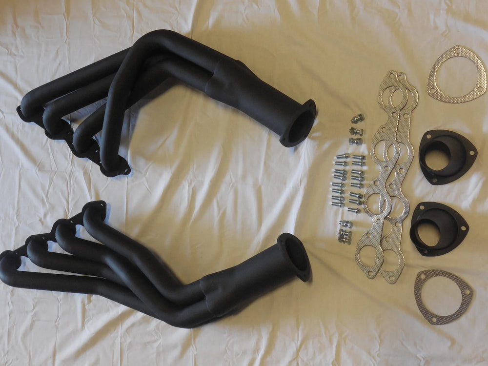 BB CHEVY CLASSIC CAR HEADERS BLACK
