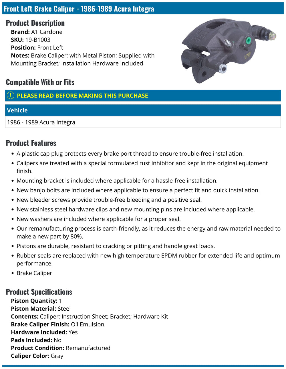 REMAN AIR DISC BRAKE CALIPER