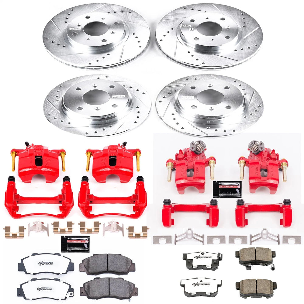 Power Stop 93-96 Honda Prelude Front & Rear Z23 Evolution Sport Brake Kit w/Calipers