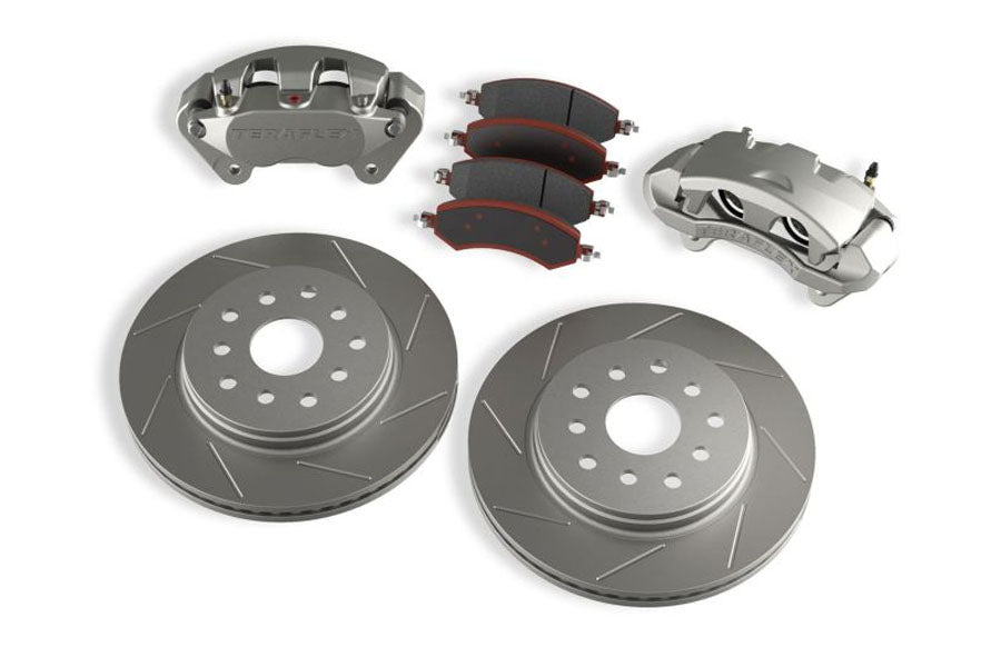 BIG BRAKE KIT JK FRONT COMPLETE BIG CALIPERS SLOTTED ROTORS 13.3IN