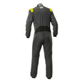 OMP FIRST EVO OVERALL my2025 FIA 8856-2018/SFI ANTHRACITE / FLUO YELLOW SZ 58