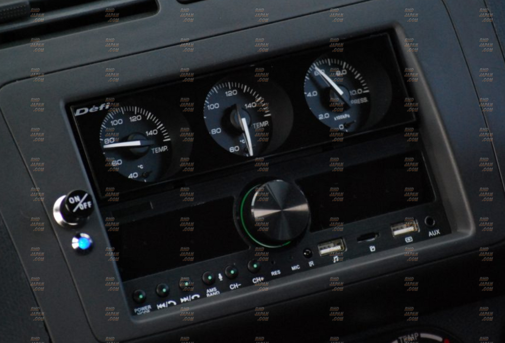 Defi DF DIN GAUGE RH BLACK(D)-WHITE(I)-WHITE